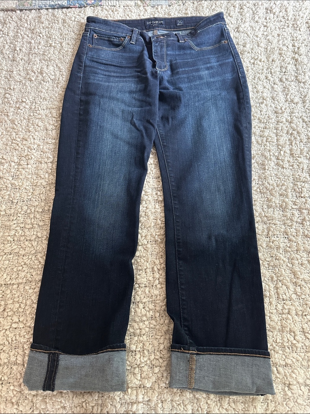 Lucky Brand Mid Rise Straight Sweet Dark Wash Jeans
